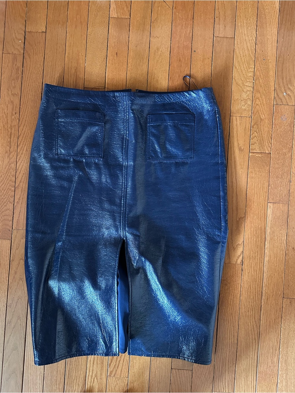 Jcrew, Womens, Faux Leather, Navy Pencil Skirt
